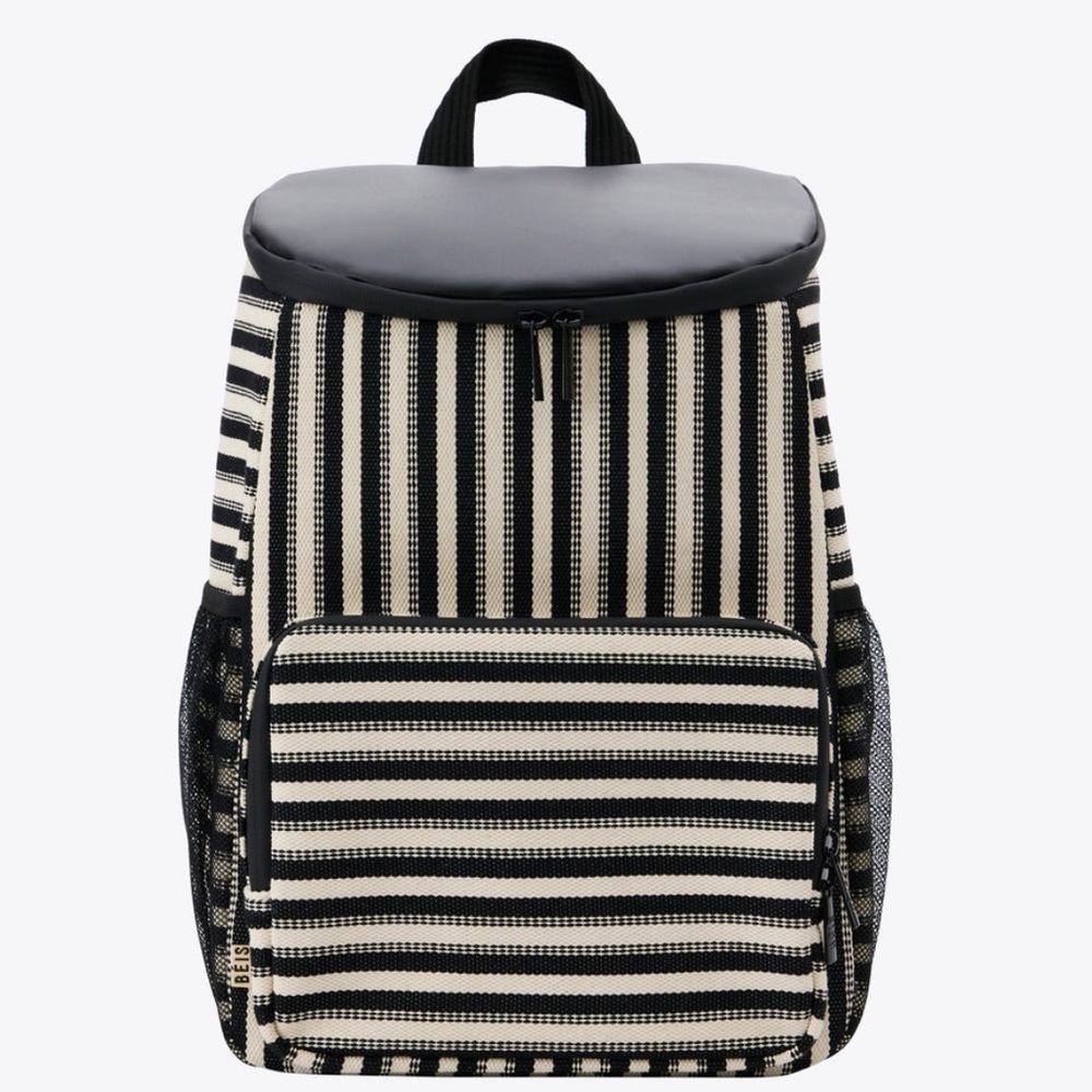 The Backpack Cooler in Black Stripe - BEIS. Like new